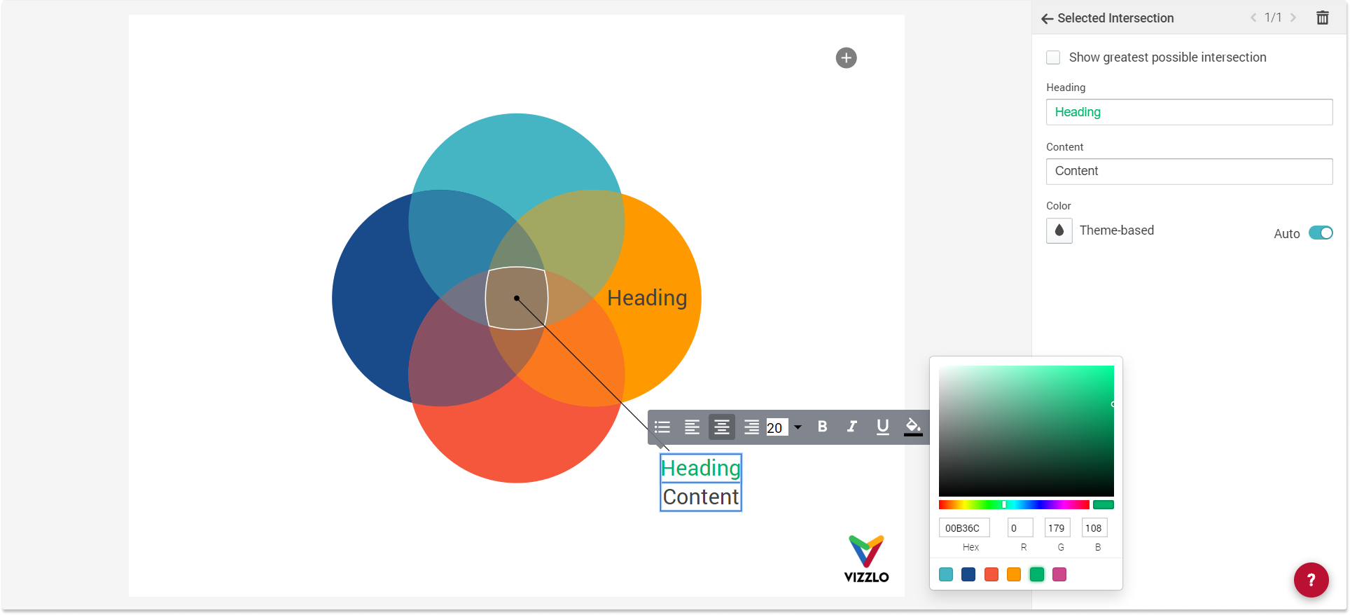 How To Create A Venn Diagram With Vizzlo Vizzlo